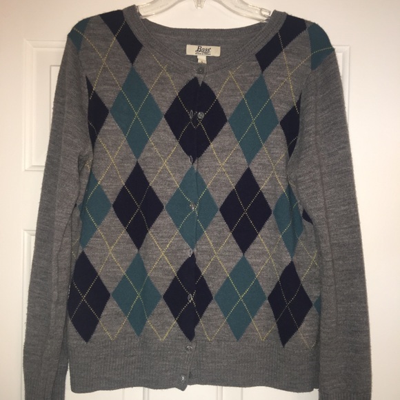 Bass Sweaters - Bass Argyle Cardigan Sweater